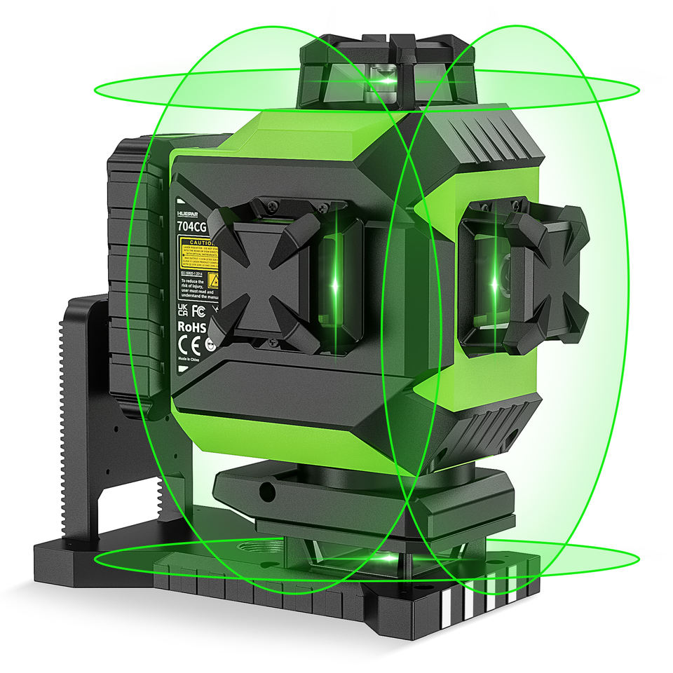 Level Laser Line - Huepar 704CG Digital 4D 16-Line Laser