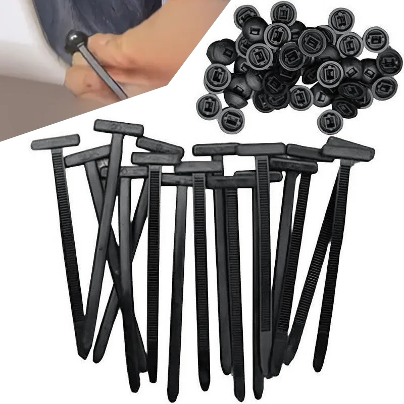 Home Improvement Us - Nylon No-Drill Cable Ties Fastening Straps