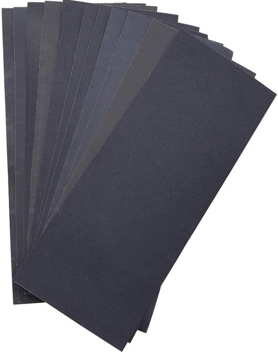 Home Improvement Us - Abrasive Sandpaper Sheets Assorted Grit 400/600/800/1000/1200/1500