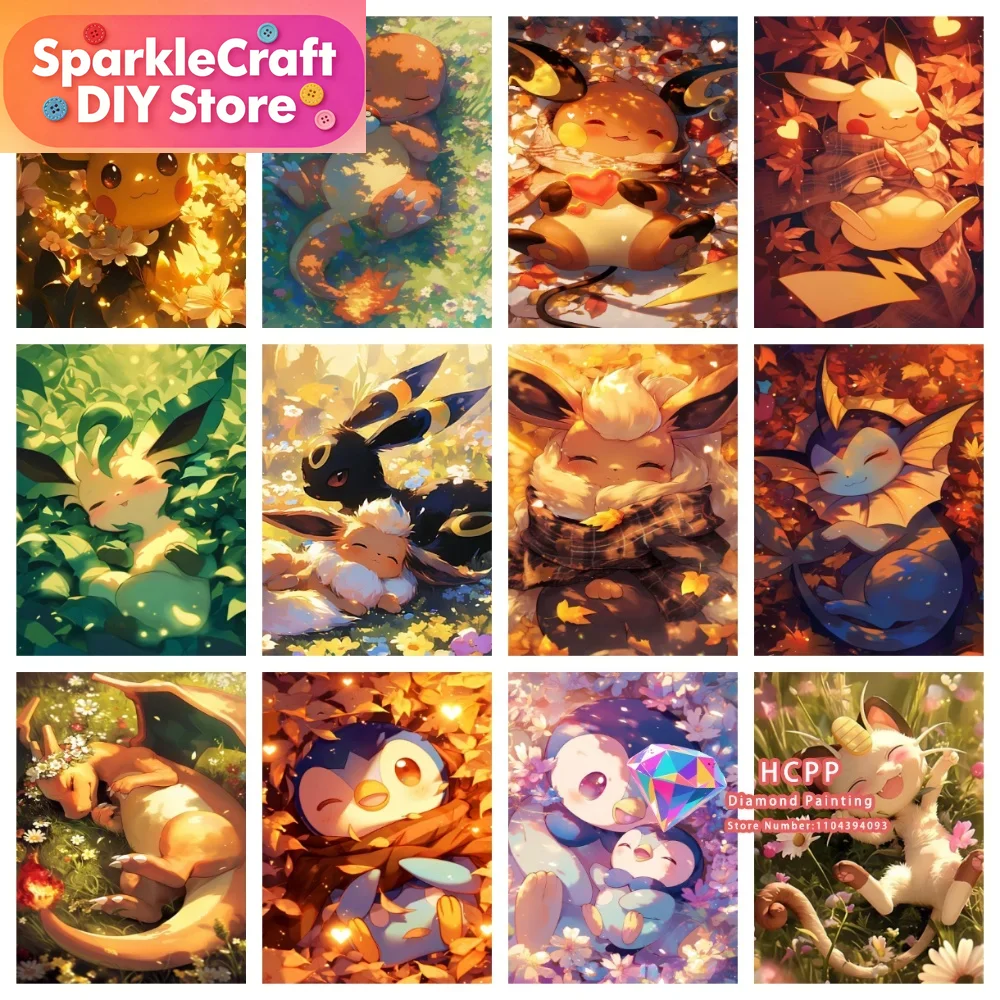 Home Improvement Diy - 1pc frameless Cartoon Pokemon Pikachu Charizard