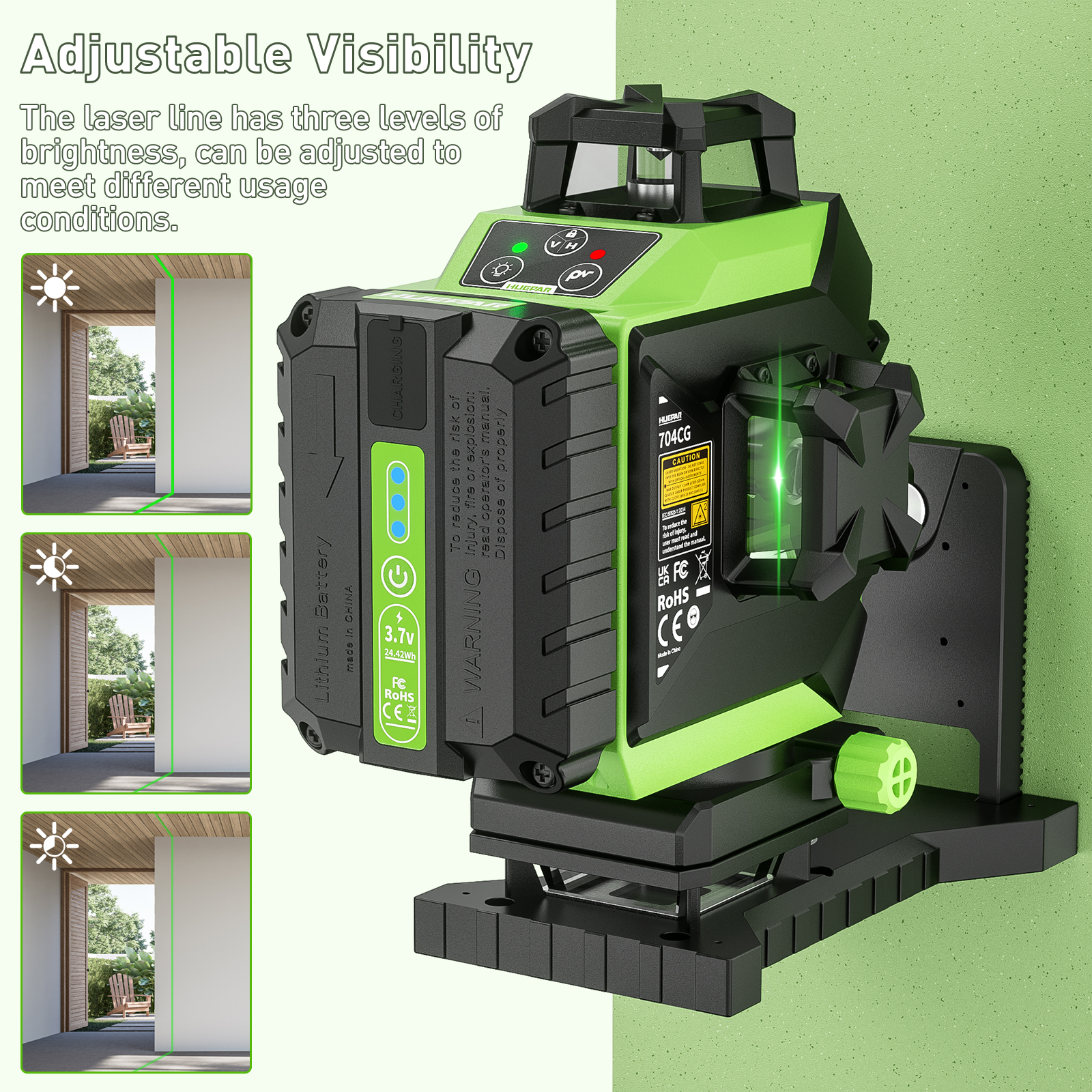 Huepar 704CG Digital 4D 16-Lin - Level Laser Line のレビューと価格