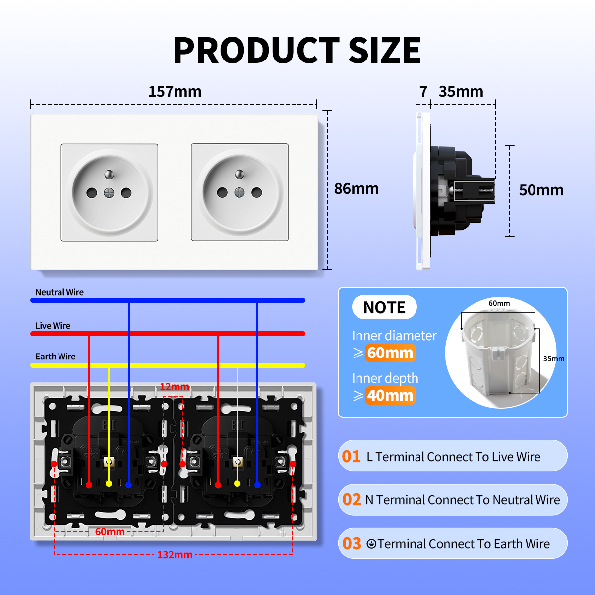 Bseed French Socket 16A 4 Colo - Home Improvement Outlet のレビューと価格