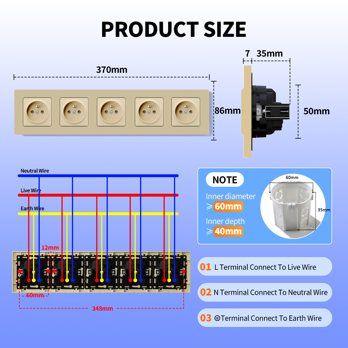 Bseed French Socket 16A 4 Colo - Home Improvement Outlet のレビューと価格