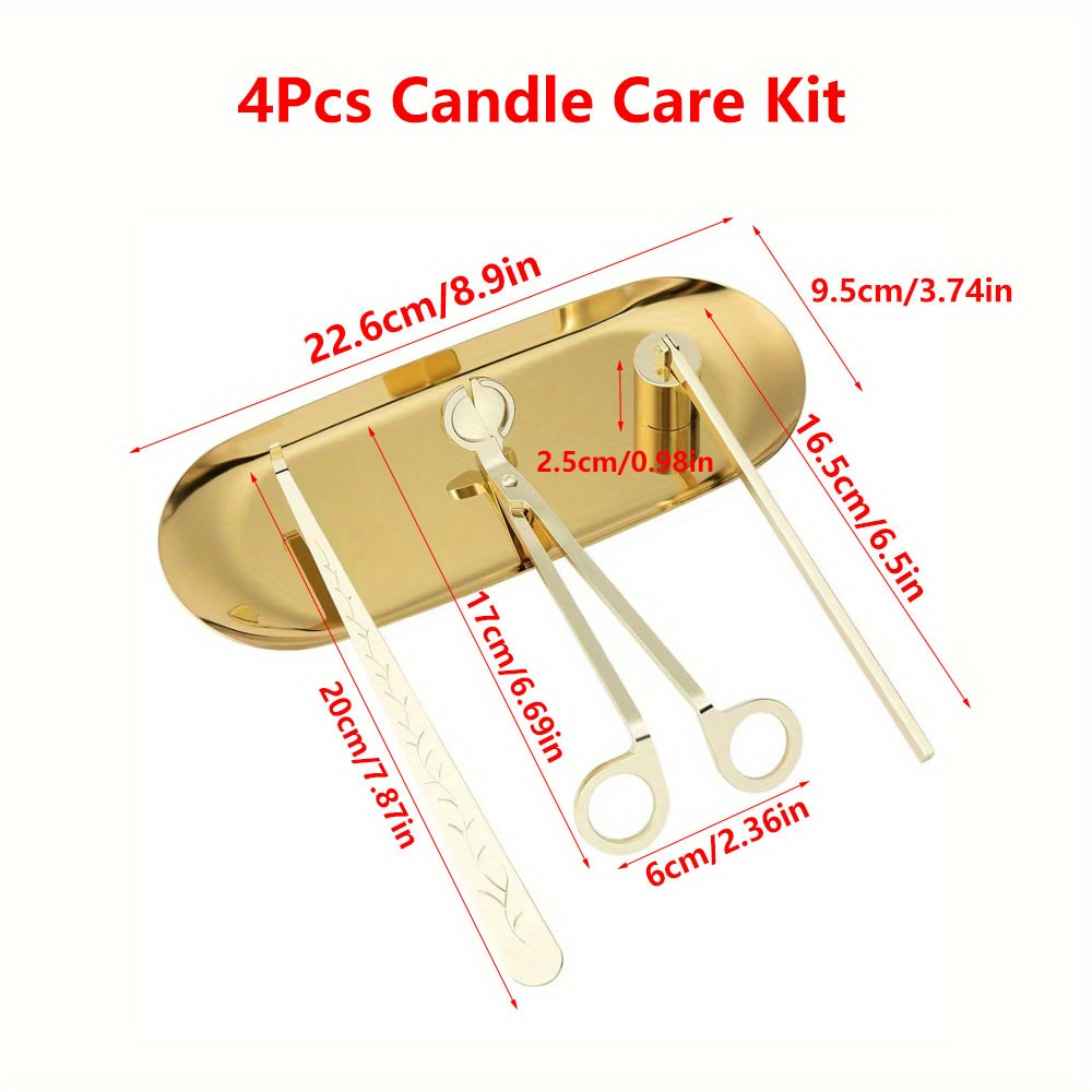 4pcs/set Luxury Candle Care Ki - Home Improvement Diy のレビューと価格