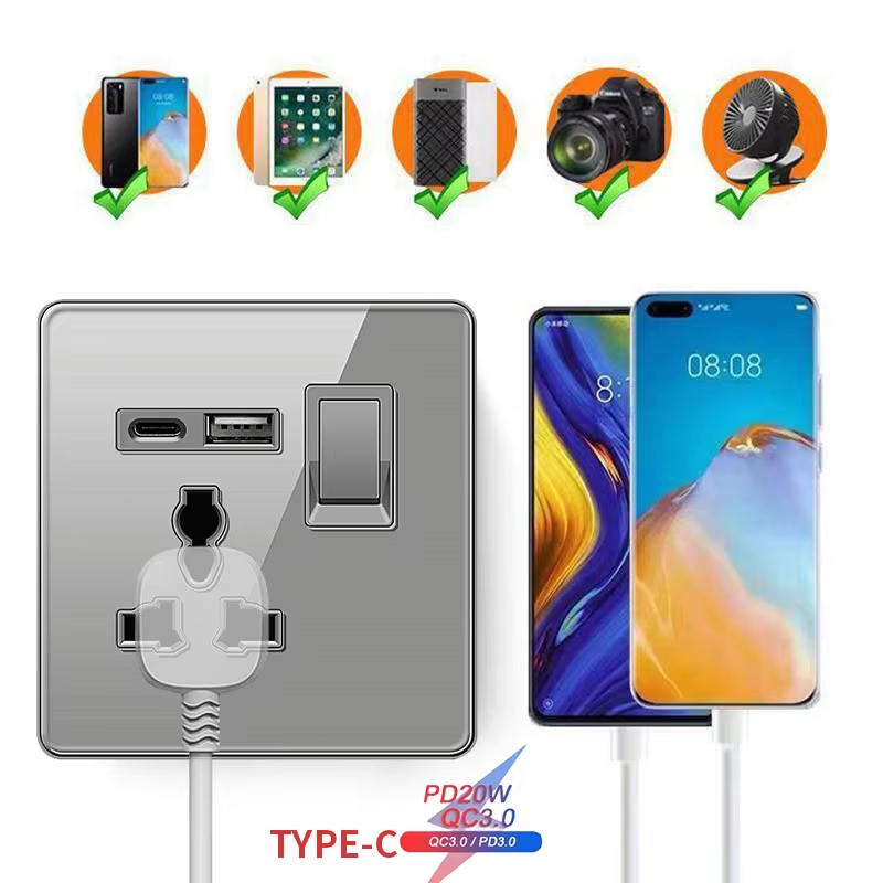 ELEGAN UK Socket Grey 16A/20A/ - Home Improvement Outlet のレビューと価格