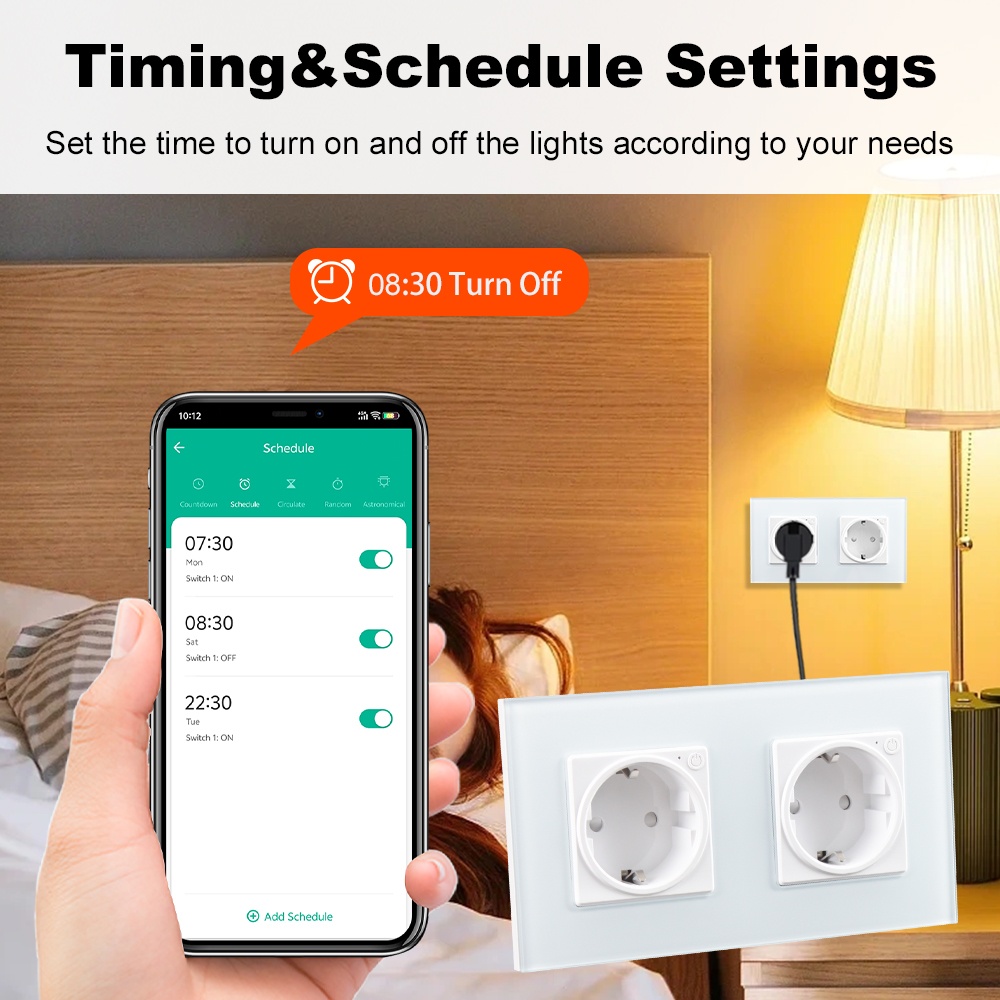 16A Tuya Wifi Smart Dual Socke - Home Improvement Outlet のレビューと価格