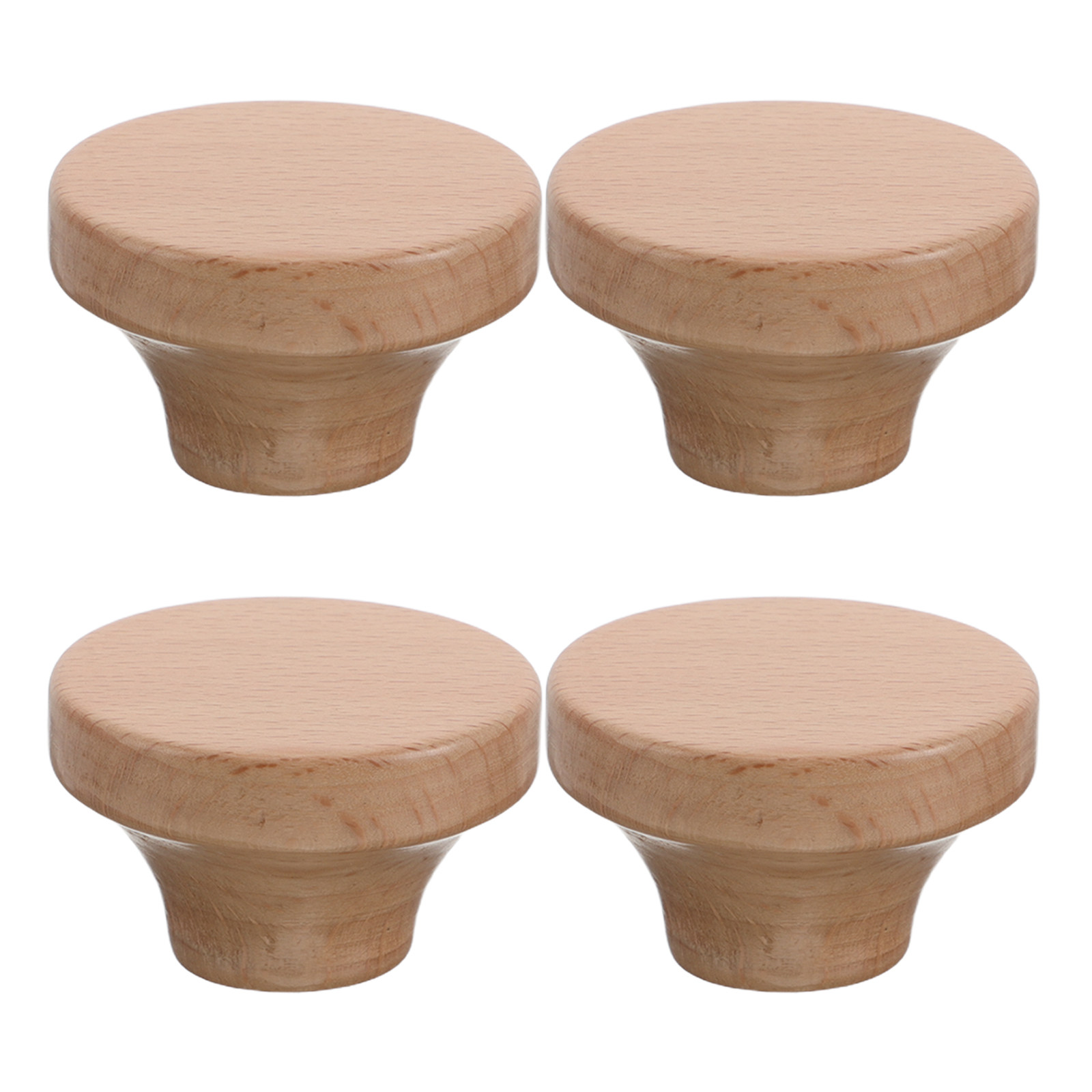 4Pcs Wooden Round Cabinet Knob - Door Knob Replacement のレビューと価格