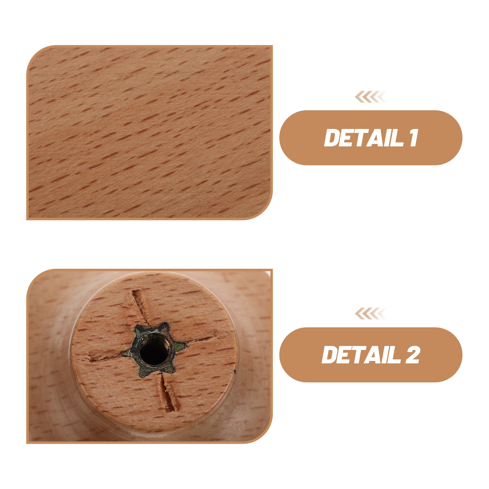 4Pcs Wooden Round Cabinet Knob - Door Knob Replacement のレビューと価格