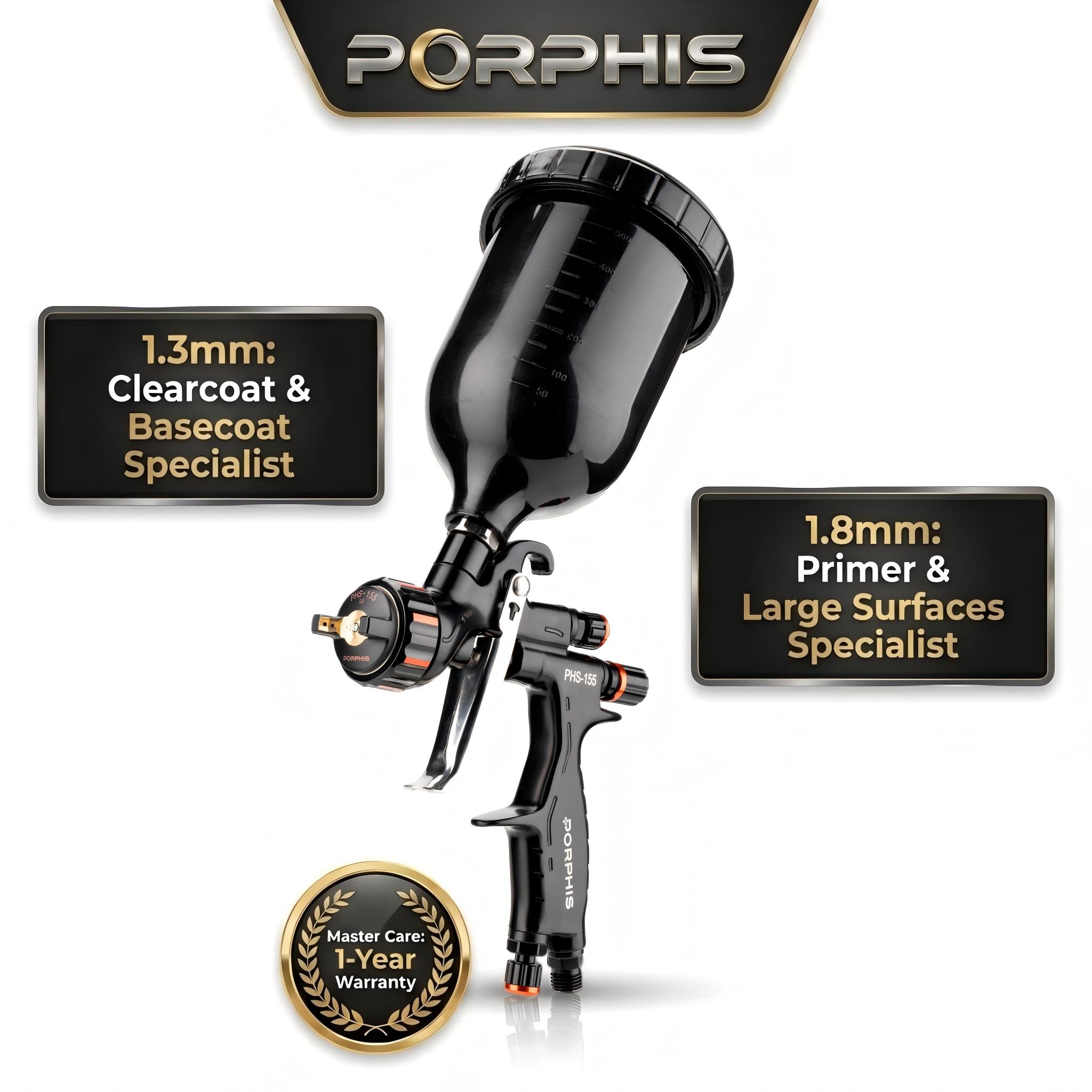PORPHIS PHS-155 MP Spray Gun 1 - Spray Paint Primer のレビューと価格