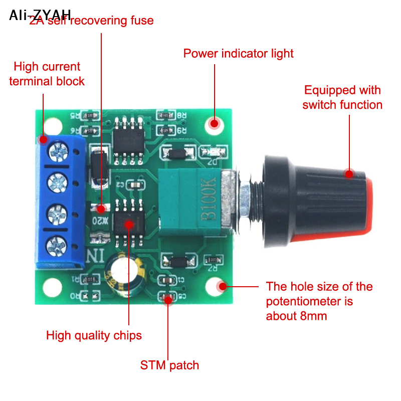 【MA8】1Pcs Adjustable Speed DC  - Home Improvement Us のレビューと価格