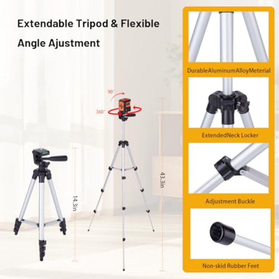 Laser Level with Tripod Green  - Level Laser Line のレビューと価格