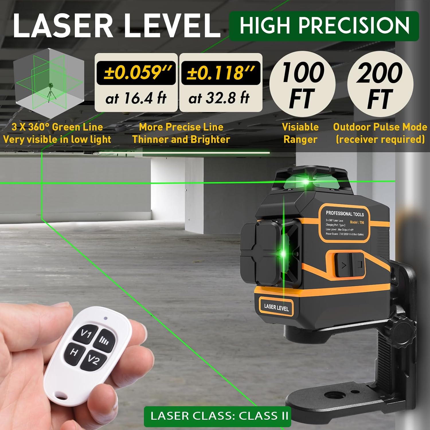 Laser Level 3x360° Self Leveli - Level Laser Line のレビューと価格