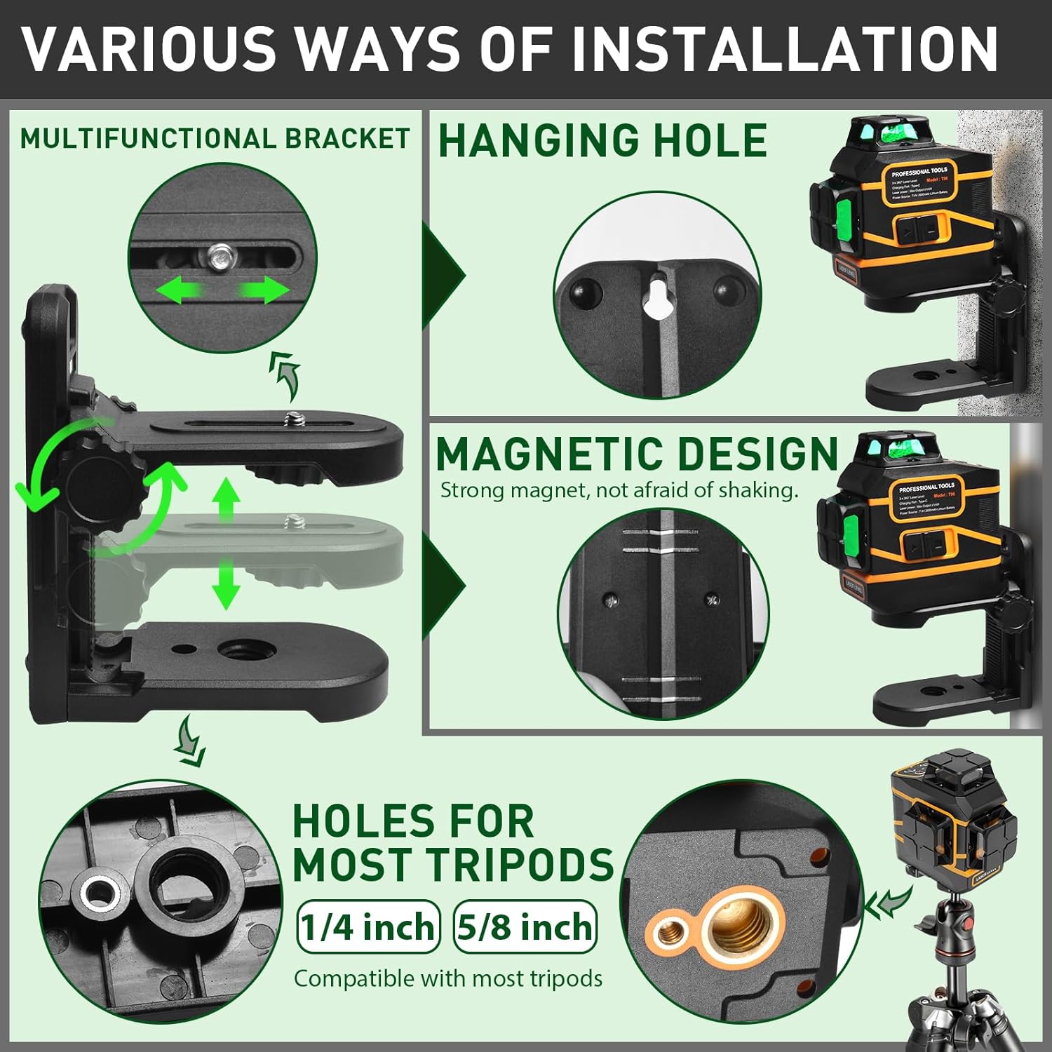 Laser Level 3x360° Self Leveli - Level Laser Line のレビューと価格