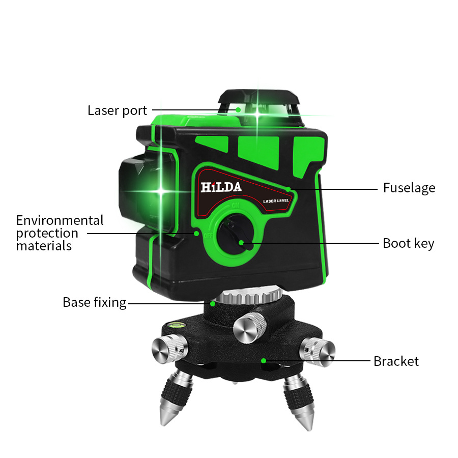 3D Green laser level 12 lines  - Level Laser Line のレビューと価格