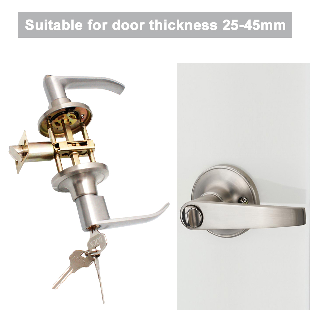 Door Lever Lock with 3 Keys En - Door Knob Replacement のレビューと価格