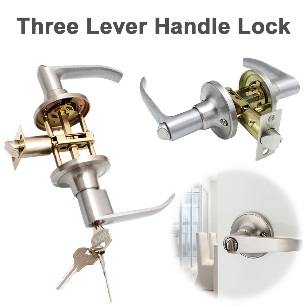 Door Lever Lock with 3 Keys En - Door Knob Replacement のレビューと価格