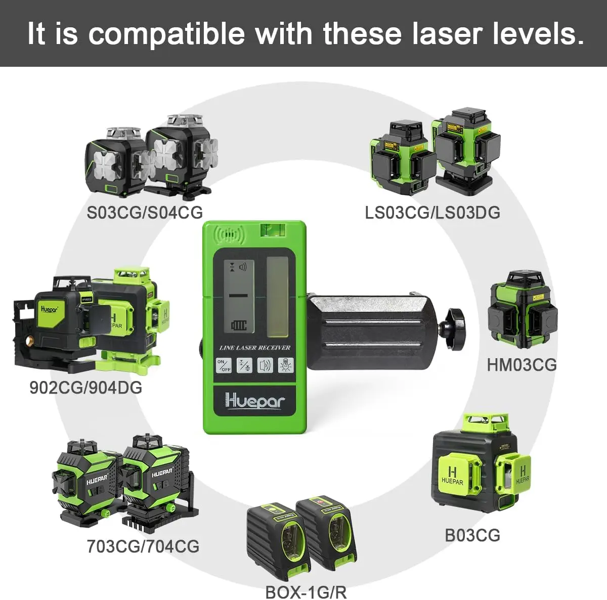Huepar Laser Receiver LR-5RG f - Level Laser Line のレビューと価格