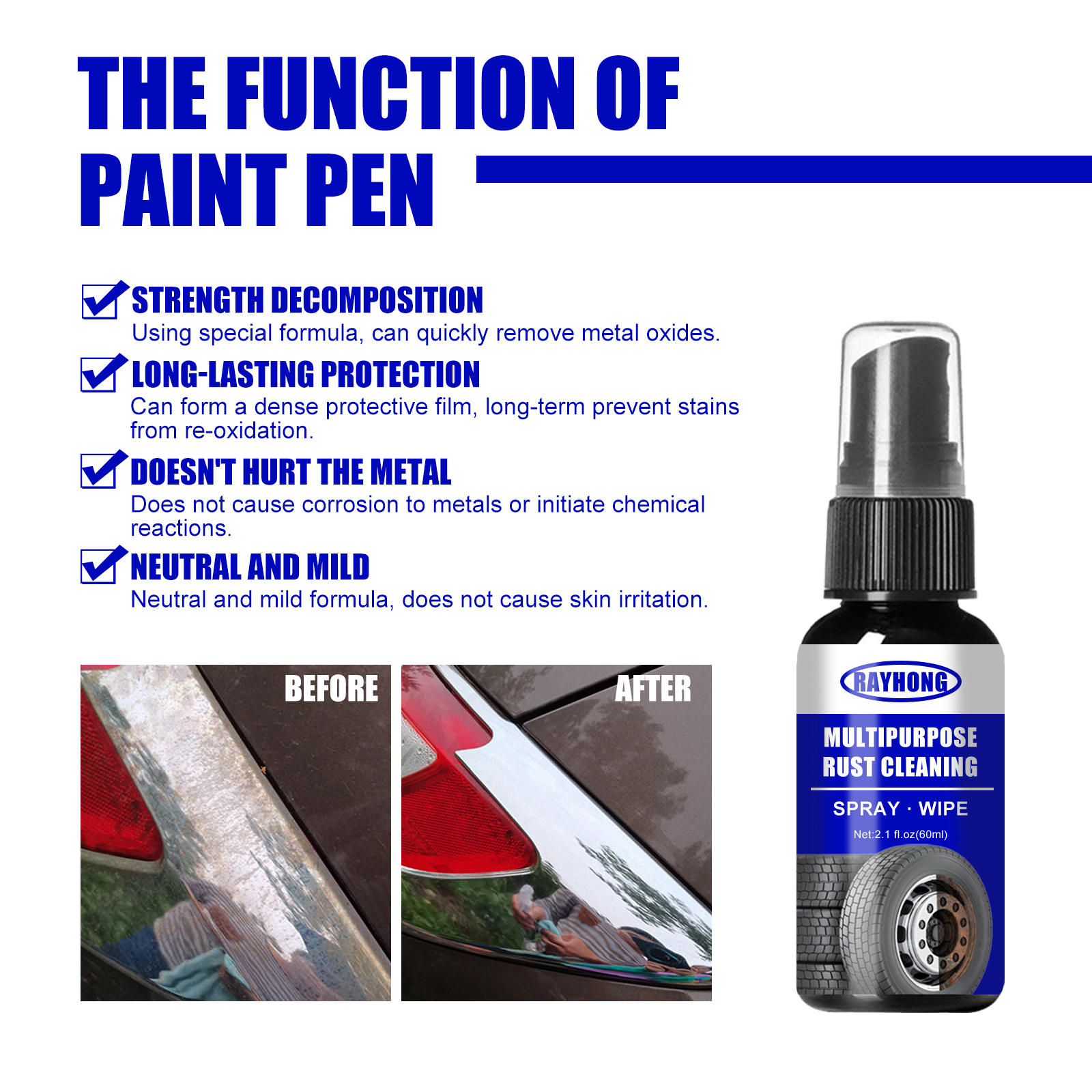 Car Metal Rust Remover Spray U - Spray Paint Primer のレビューと価格
