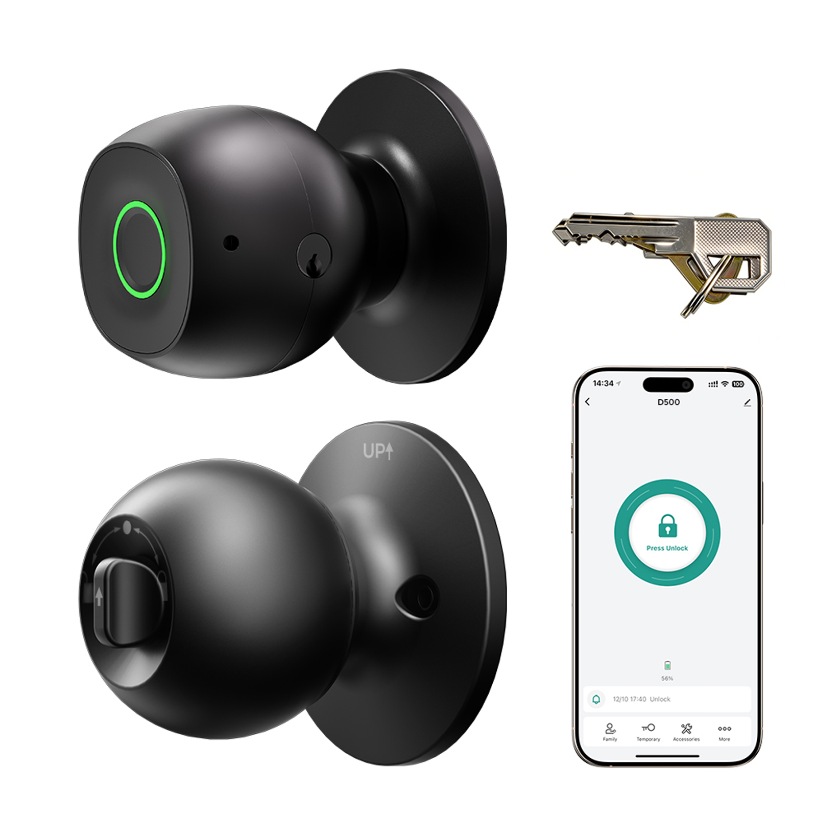Fingerprint Door Lock Smart Ke - Door Knob Replacement のレビューと価格