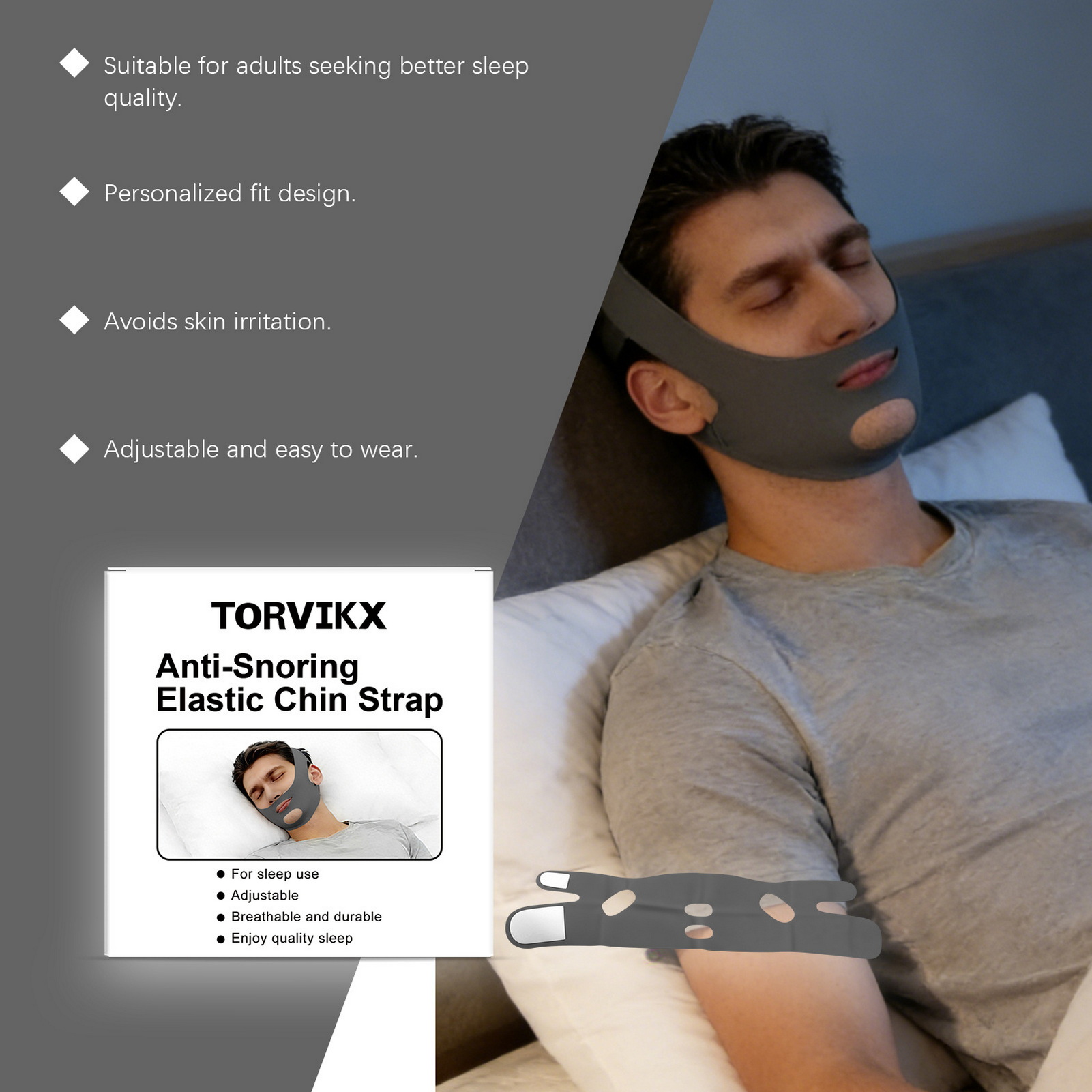 Sleep Chin Strap Elastic Polye - Home Improvement Us のレビューと価格