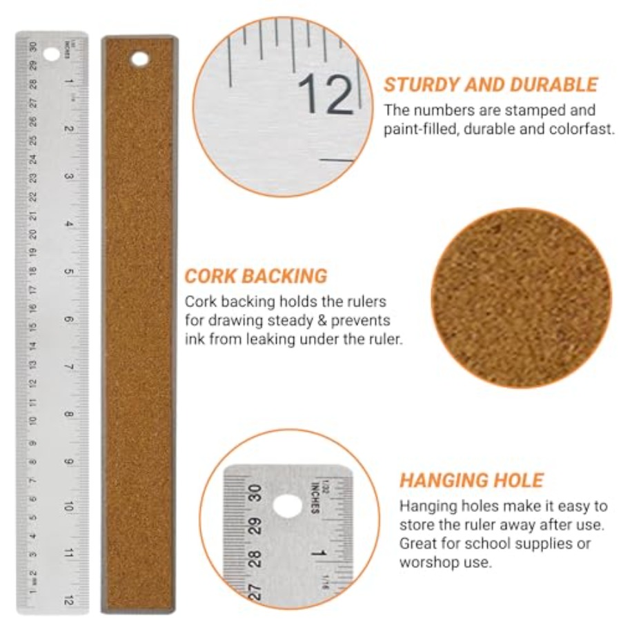 Stainless Steel Ruler with Non - Home Improvement Us のレビューと価格